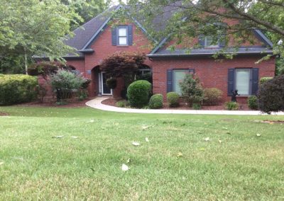 House with a lawn that needs care